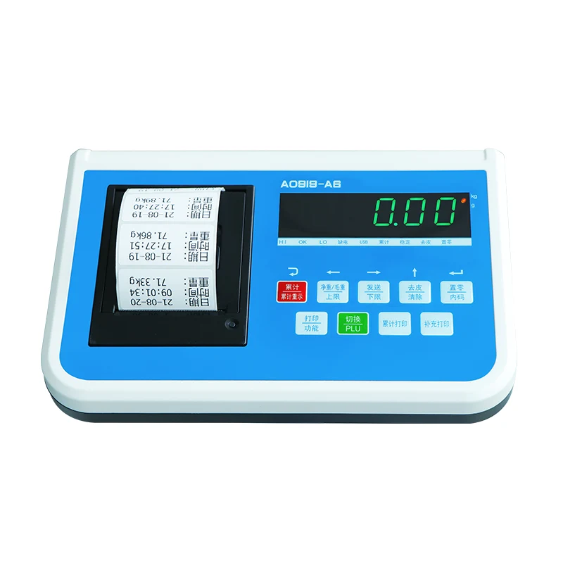 Elektroniskt vägningsutskriftsinstrument